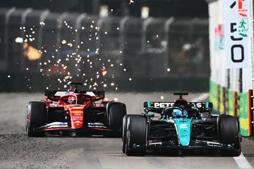 George Russell y Charles Leclerc.