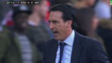 Emery, expulsado, se quejó al árbitro: 'Es una puta vergüenza'