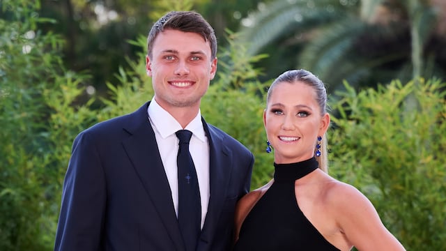The rising golf star and former D1 tennis player have taken their college romance global.