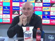 Pablo Repetto, DT de Santa Fe tras la ida de la Superliga 2026.