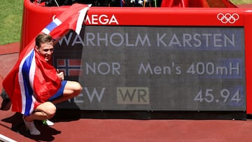 Karsten Warholm rompió el récord del mundo de 400 vallas en los Juegos de Tokio.