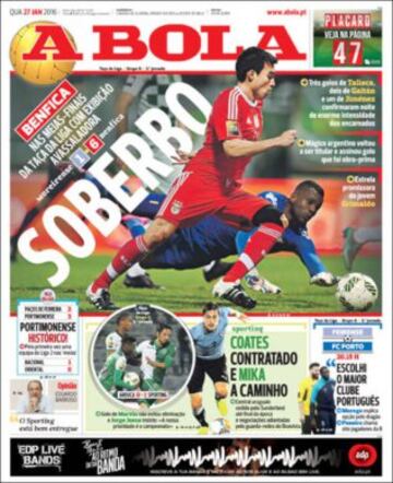 Portadas de la prensa mundial