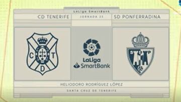 Resumen del Tenerife vs. Ponferradina de la Liga Smartbank
