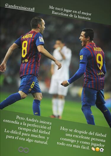 Mensaje de Alexis para Iniesta