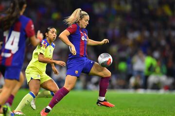 Durante el partido America (MEX) vs FC Barcelona (SPA), Amistoso Internacional de la Liga BBVA MX Femenil, en el Estadio Azteca, el 29 de Agosto de 2023.