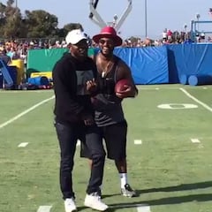 Kendrick Lamar entrena pases con Los Angeles Rams