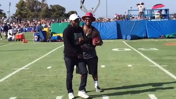 Kendrick Lamar entrena pases con Los Angeles Rams