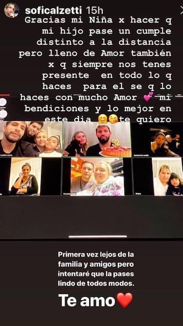 La bronca de Dalma Maradona ante la ausencia de Benja Agüero en el cumpleaños virtual del Kun