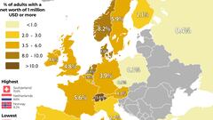 Suiza, país de Europa con más millonarios: ¿en qué puesto está España?