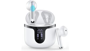 Auriculares inalámbricos en color blanco y con un gran descuento en Amazon.