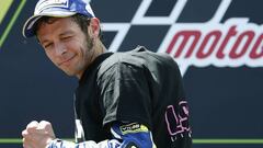 Rossi en el podio de Montmel&oacute;.