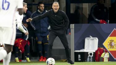 Luis Enrique, en el España-Francia.