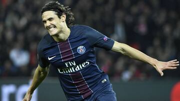 El delantero uruguayo del PSG, Edinson Cavani, durante un partido.