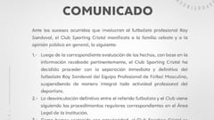 Cristal despide a Sandoval