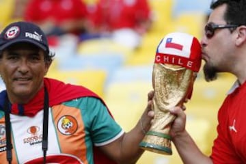 Con goles de Eduardo Vargas y Charles Aránguiz, la Roja derrotó a España en el Maracaná, el 18 de junio del 2014.