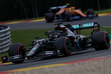 Las mejores imágenes de la pole de Hamilton en Spa