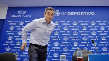 28/06/19 Deportivo de La Coru&Atilde;&plusmn;a . Rueda de prensa de Carmelo del Pozo