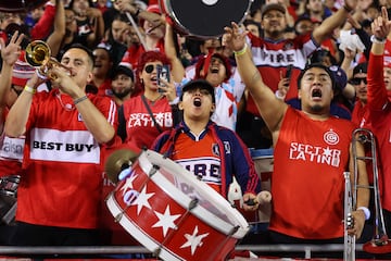 Chicago Fire FC supporters celebrate after defeating Inter Miami CF at Soldier Field 
