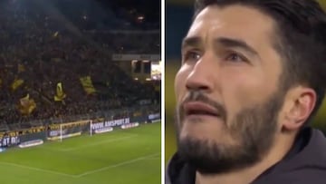 Tremendo: el homenaje de la afici¨®n del Dortmund a Sahin