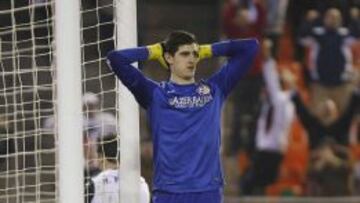 Courtois, durante el partido.