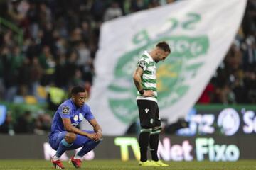 FC Porto defender Militão (left) pictured during the weekend game against Sporting