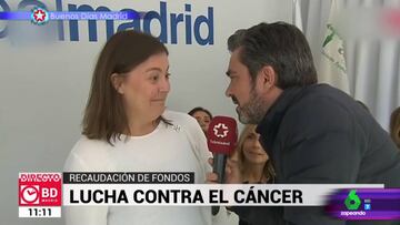 La hija de Florentino P&eacute;rez, Mar&iacute;a &Aacute;ngeles P&eacute;rez Sandoval &#039;Cuchy&#039;, durante una tensa e inapropiada entrevista con el reportero de &quot;Buenos d&iacute;as Madrid&quot; Jos&eacute; Antonio Masegosa.