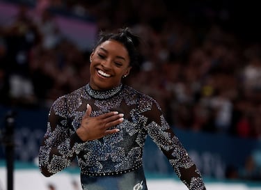 A la gimnasta estadounidense se le ha visto visiblemente feliz a medida que iba transcurriendo la clasificación. 