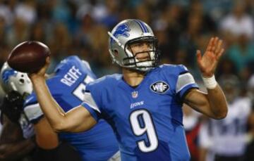 Buen partido de Matthew Stafford, que finaliz¨® con 11 de 15 pases para conseguir 173 yardas y dos touchdowns y acabar remontandole el partido a los Jaguars. Calvin Johnson no jug¨®. Tambi¨¦n destac¨® el QB titular de Jacksonville, Blake Bortles, que consigui¨® 20 de 29 pases para 245 yardas y un touchdown.