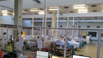 El gimnasio del Hospital de La Paz ya acoge de nuevo a enfermos de COVID-19