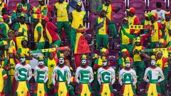 Fans of Senegal prior to the FIFA World Cup Qatar 2022, Group A match between Ecuador and Senegal at Khalifa International Stadium on November 29, 2022 in Doha, Qatar. (Photo by Baptiste Fernandez/Icon Sport via Getty Images)