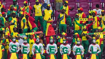 Fans of Senegal prior to the FIFA World Cup Qatar 2022, Group A match between Ecuador and Senegal at Khalifa International Stadium on November 29, 2022 in Doha, Qatar. (Photo by Baptiste Fernandez/Icon Sport via Getty Images)