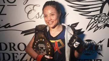 La peleadora azteca, se convirti&oacute; en la mujer hispanoamericana campeona m&aacute;s joven en ganar en MMA.