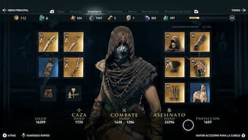 En Assassin&#039;s Creed Odyssey hay tres tipos de da&ntilde;o: Caza, Combate, y Asesinato