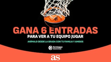 Euroliga: Gana 6 entradas para ver a tu equipo jugar