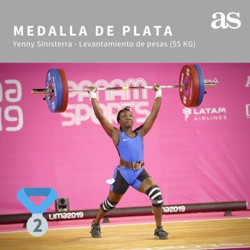 Yenny Sinisterra se quedó con la medalla de plata en la categoría de los 55 Kg.