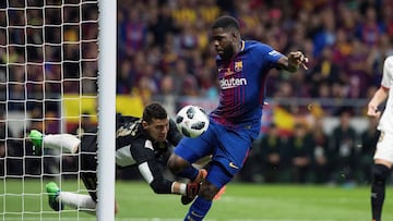 Umtiti, en una imagen de la final de Copa ante el Sevilla.