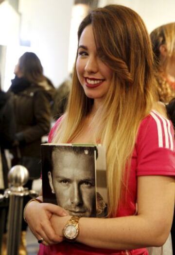 David Beckham regresa a Madrid para la presentaci車n de la nueva colecci車n de una conocida firma de ropa.