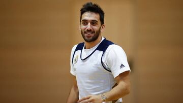 MADRID, SPAIN - OCTOBER 16: Facundo Campazzo of Argentina and Real Madrid during the training day before the EuroLeague Basket match between Zalgiris and Real Madrid at Ciudad Real Madrid, on October 16, 2019 in Madrid, Spain.
16/10/2019 ONLY FOR USE IN SPAIN
