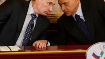 <b>AMIGOS. </b>Vladimir Putin y Silvio Berlusconi mantienen una amistad de años que podría cristalizarse en un acuerdo económico.