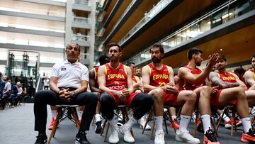 Sergio Scariolo, Rudy Fern¨¢ndez y Sergio Llull.
