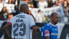 El jugador de Universidad de Chile  Marcelo Diaz es fotografiado durante el partido de primera division contra Colo Colo disputado en el estadio Monumental de Santiago, Chile.
10/03/2024
Dragomir Yankovic/Photosport