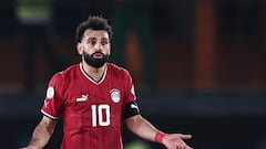 Salah, en el partido de Egipto ante Mozambique.