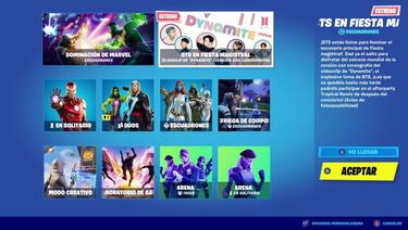 Fortnite: concierto de BTS en directo; Dynamite con coreografía