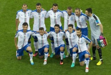 El once de Italia. 