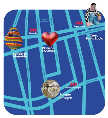 Festival Hecho en Casa: piñata gigante y obras se pueden ver gratis en las calles de Santiago hasta el domingo