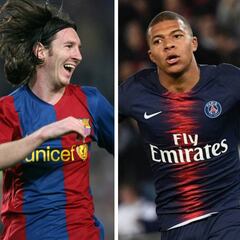 Mbappé lleva el triple de goles que Messi y Cristiano a su edad