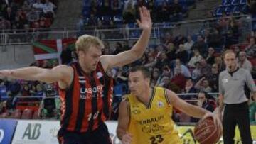 Ben Hansbrough durante su etapa en el Herbalife Gran Canaria contra el que va a ser su actual equipo, el Laboral Kutxa. 