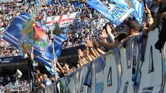 La afici&oacute;n del M&aacute;laga, en La Rosaleda.