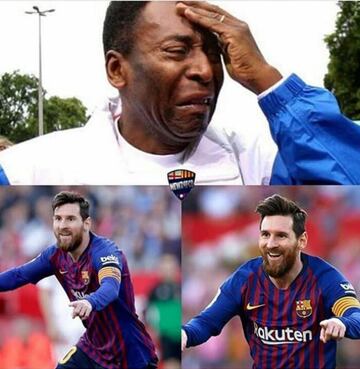 Messi, con su 'hat-trick', protagonista de los memes del Sevilla - Barça