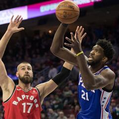 Otra remontada fallida para los Raptors ante los 34 de Embiid